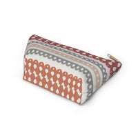 Ribbon Candy Accessory Pouch w T-bottom in Red